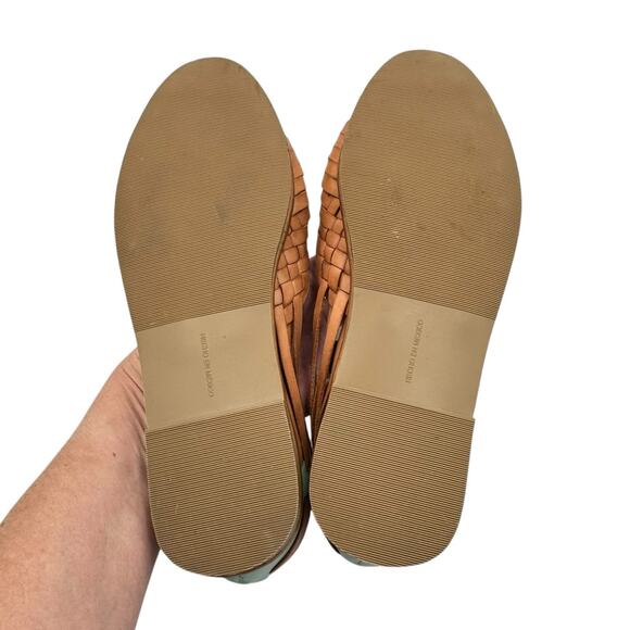 Broken Boots Western Wear Huaraches Turquoise Brown Leather Slip On Moccasins - Picture 11 of 11